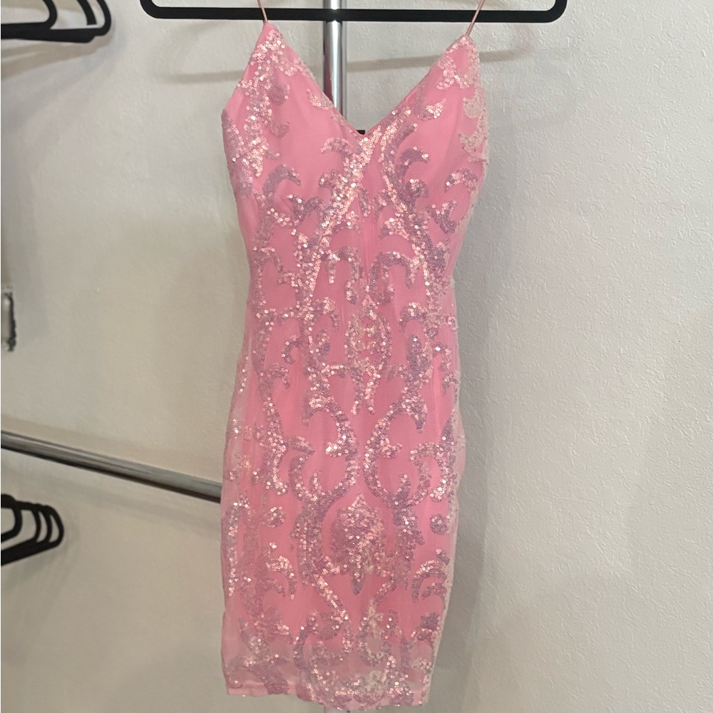 Pink Sequin Dress
